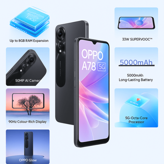 OPPO A78 GLOWING BLACK