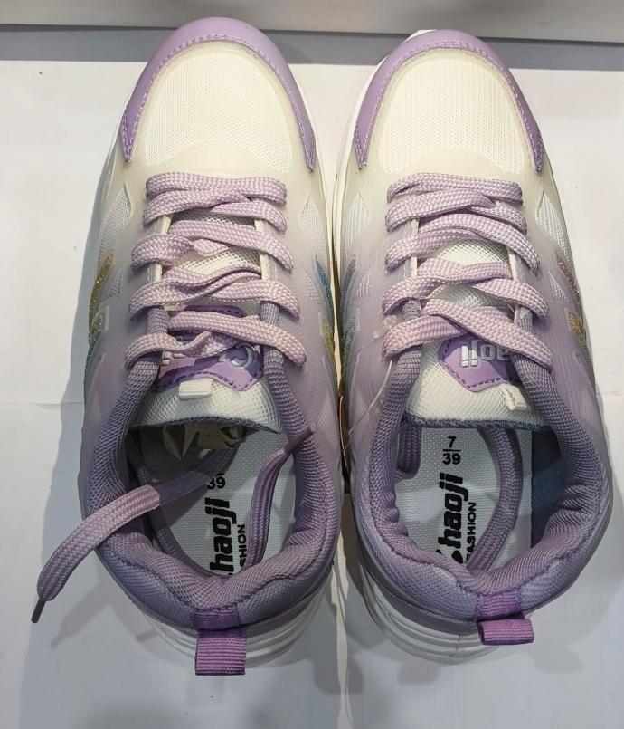 Trendy Jerry2 White  Purple Sports Sneakers