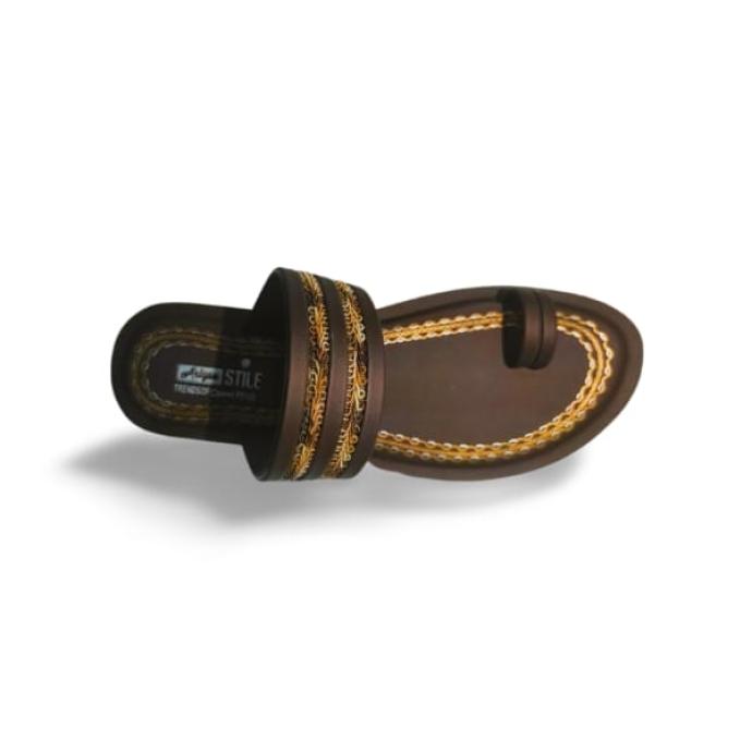 Ariyan Womens Brown PU SlipOn Sandals  L.M.Q0336
