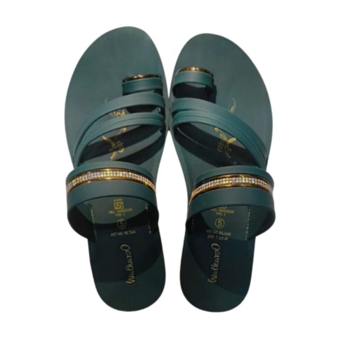Womens Green Colour Sandal  Walkaroo WL 7644 G