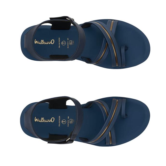 Womens Navy Blue Colour Sandal  Walkaroo WL 7920 G