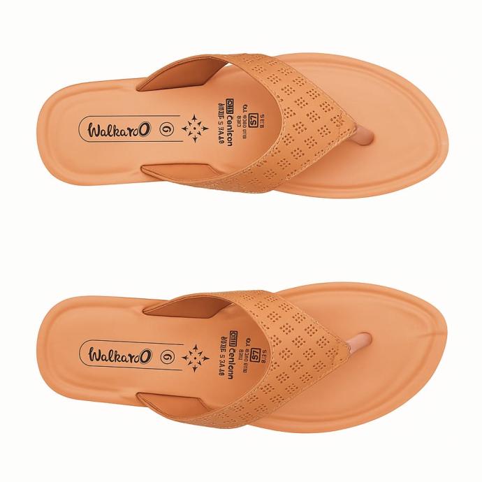 Womens Peach Colour Sandal  Walkaroo WL 7174 G