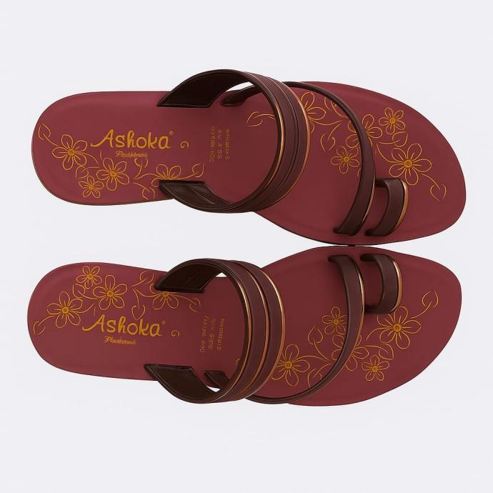 Womens Burgundy Colour Sandal  Ashoka RLC 3401 G