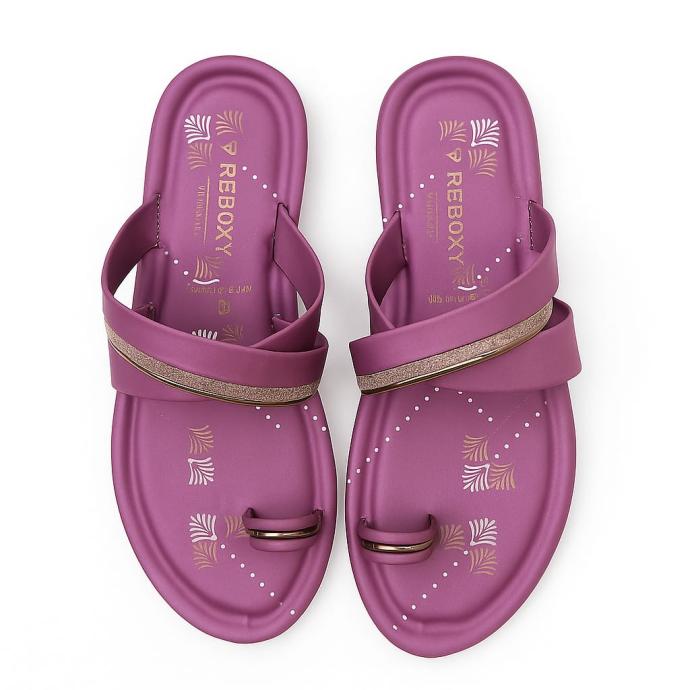 Womens Violet Colour Sandal  Reboxy R 4602 G