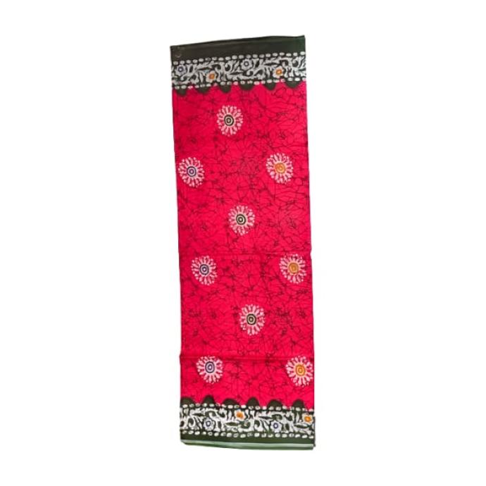 Women Daily Wear Malai Cotton Pink Colour Saree b