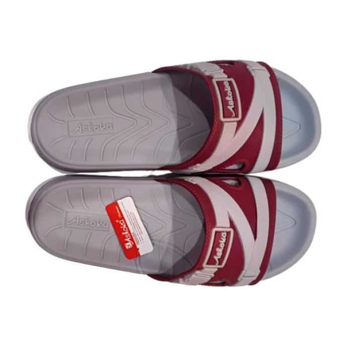 Mens Grey  Maroon Stylish Comfort Slipper  Wingo WG02 G