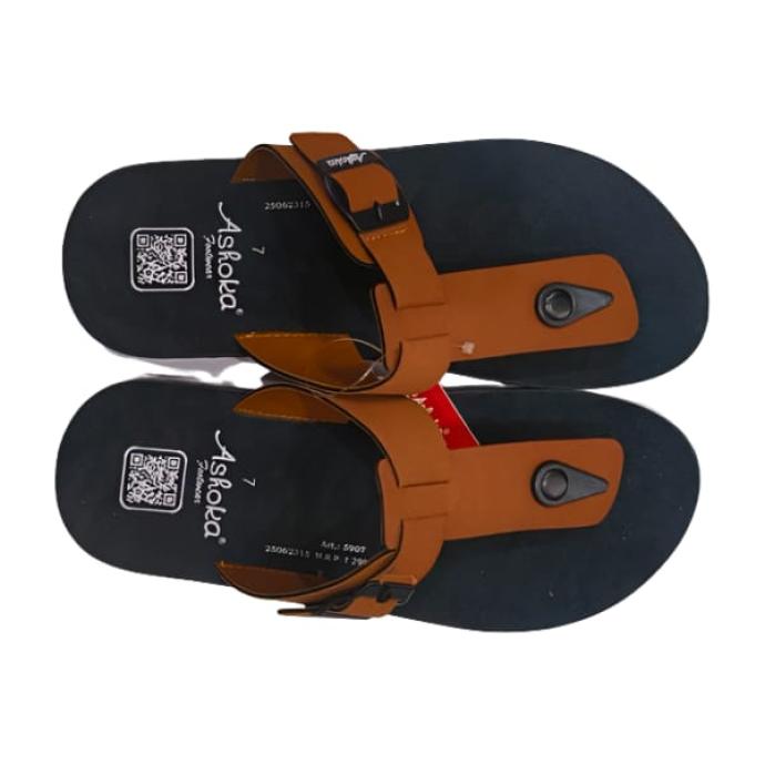Mens Tan  Black Stylish Casual Sandal  Ashoka RGC5907 G