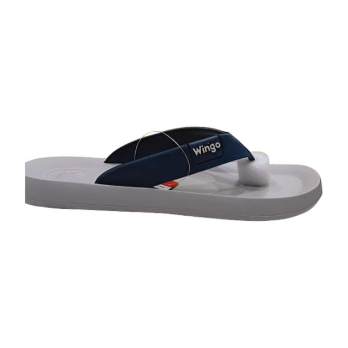 Men Grey  Blue Colour Stylish  Comfortable Chappal  Wingo WG50 G