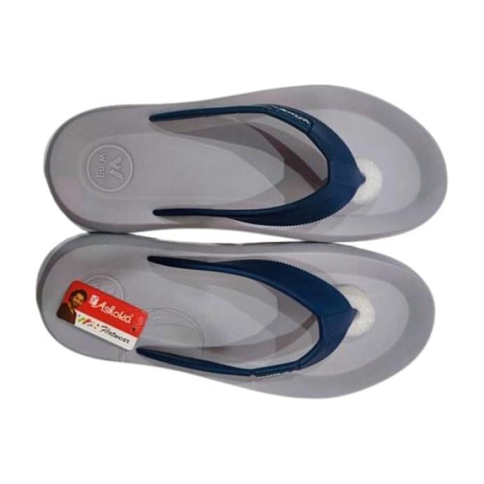 Men Grey  Blue Colour Stylish  Comfortable Chappal  Wingo WG50 G