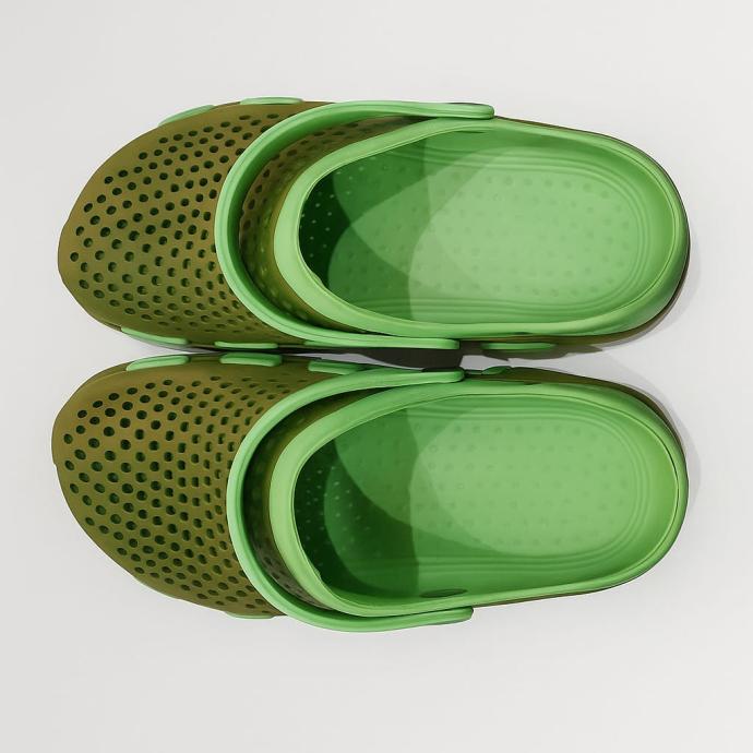Men Green  Olive Colour Stylish  Comfortable Rubber Sandal  Strapqn CG009 G