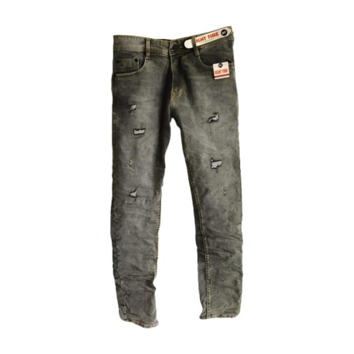 Men Dailywear Trendy Grey Colour Cotton Blend Jeans with Stylish Scratch  Right Time J