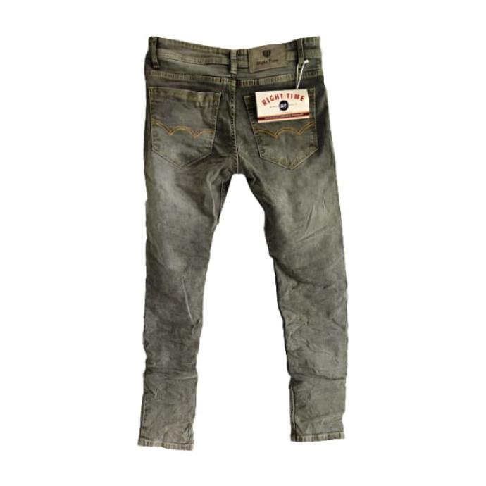 Men Dailywear Trendy Grey Colour Cotton Blend Jeans with Stylish Scratch  Right Time J
