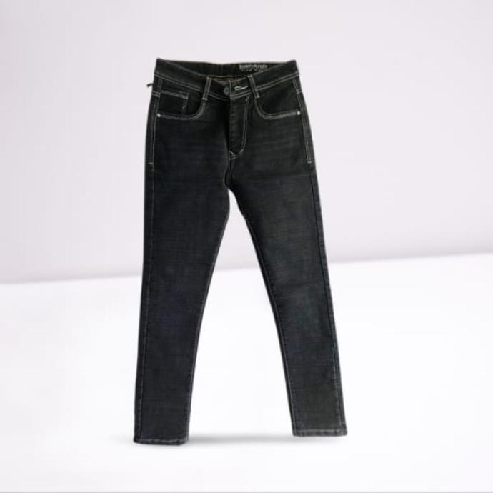Tommy Hilfiger Men's  Black Slim Fit Solid Jeans  J