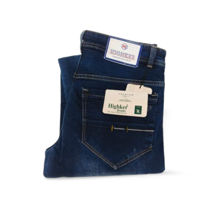 Highker Mens Stylish Blue Jeans with Modern Comfort Fit J