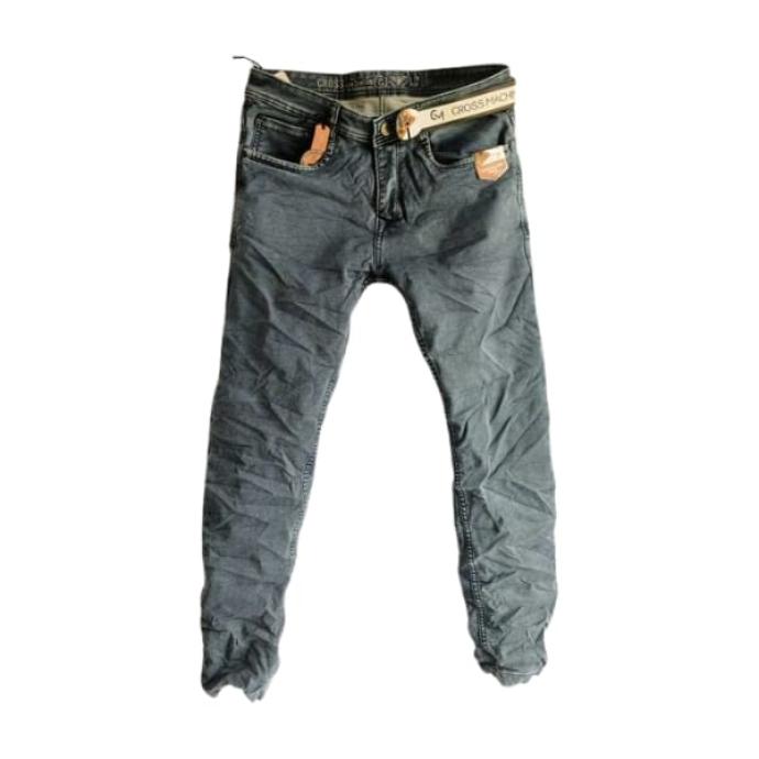 Cross Machine Mens Classic Light gray  Cotton Blend Jeans Dailywear J