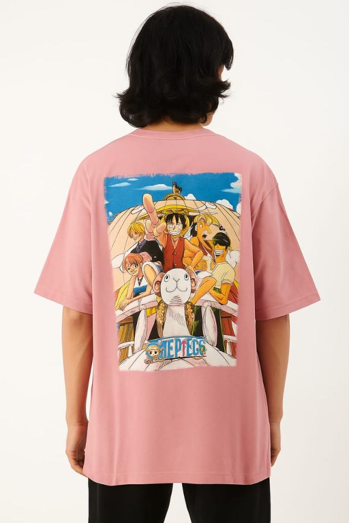 Mens Pink Trendy  Stylish Printed Oversized TShirt  18 J