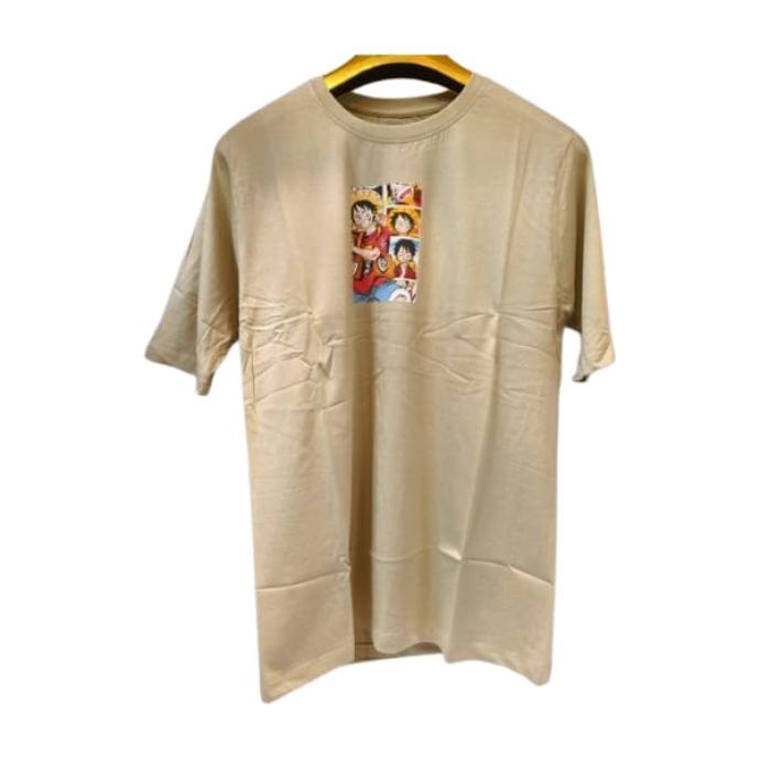 Mens Beige Trendy Printed Oversized TShirt  18 J