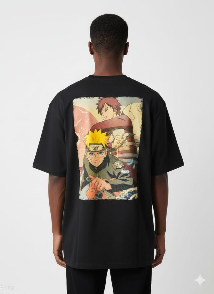 Mens Black Trendy  Stylish Printed Oversized TShirt  18 J