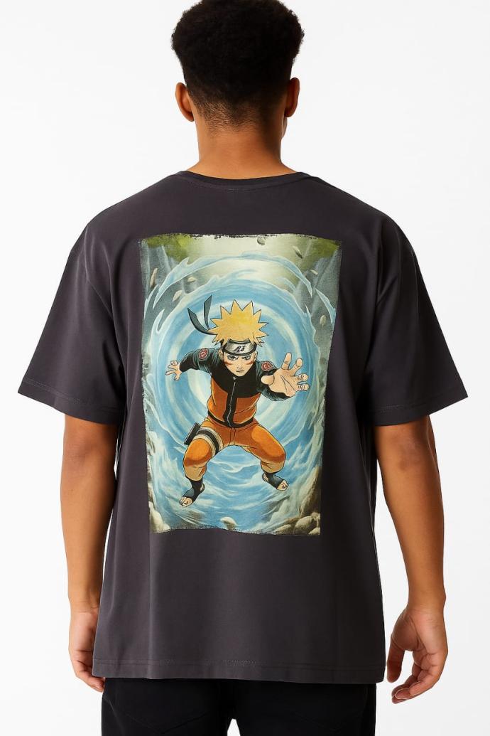 Mens Light Black Trendy  Stylish Printed Oversized TShirt  18 J