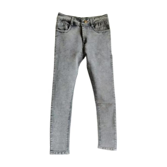 Flu Jns Mens Light Gray Cotton Blend Jeans Classic Comfort J