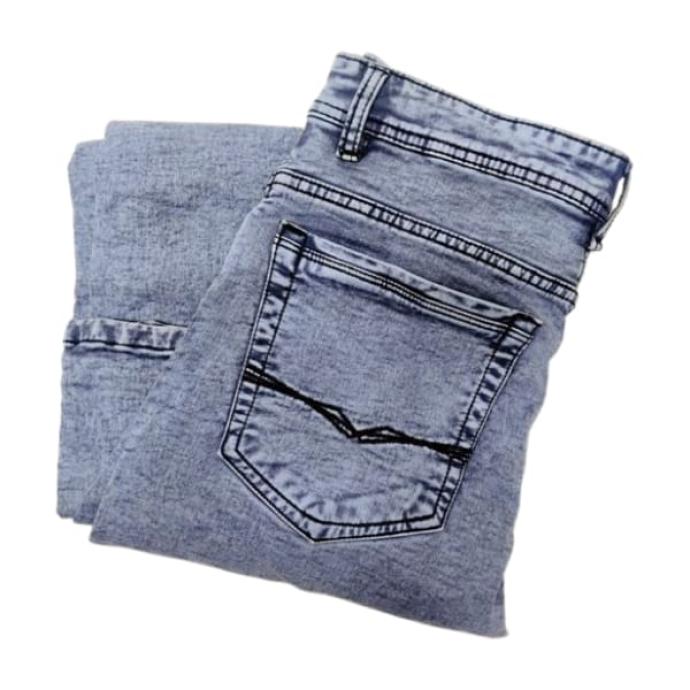 Roobs Gold Mens Sky Blue Classic Comfort Denim Pants J