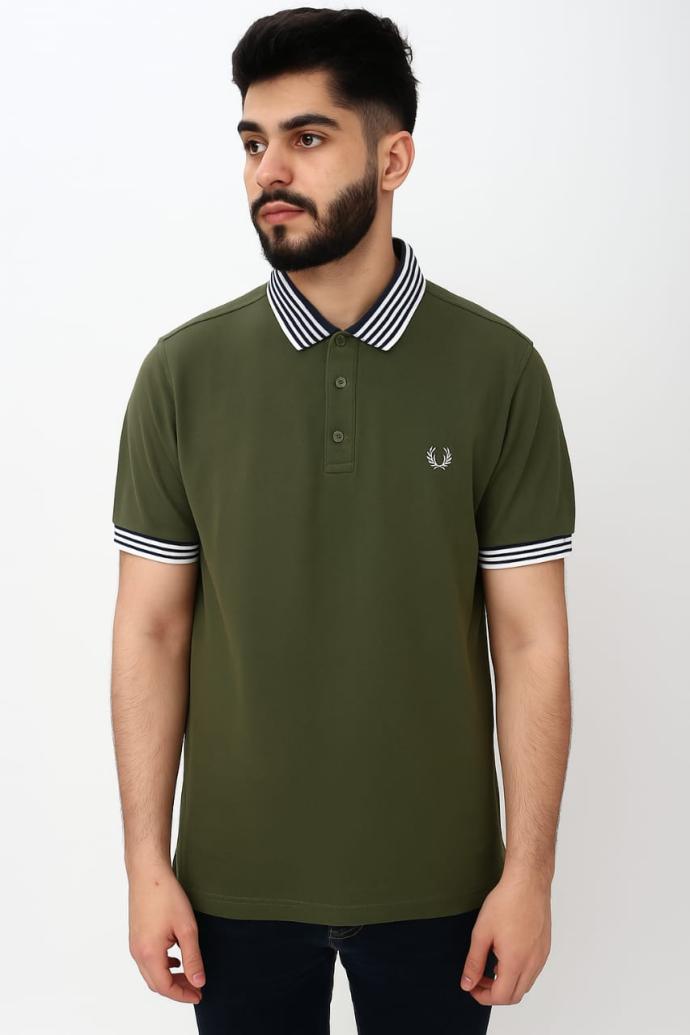 Fred Perry Mens Olive Green Slim Fit TShirt  Trendy Everyday Wear
