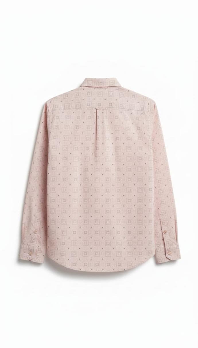 RV Paris Mens Light Pink Slim Fit Shirt  Modern Casual Wear