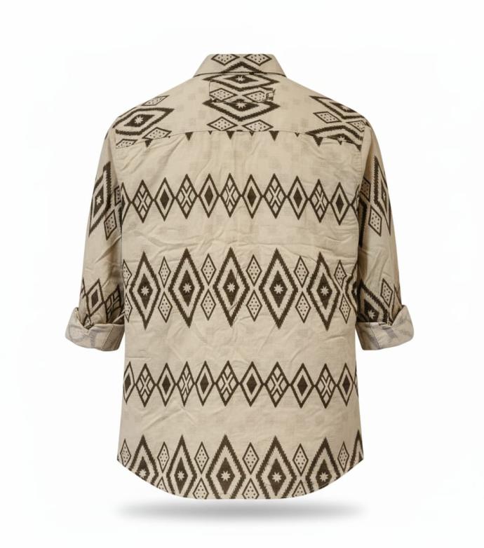 RV Paris Mens Regular Fit Shirt  Classic Beige  Tan  Comfortable Daily Wear J
