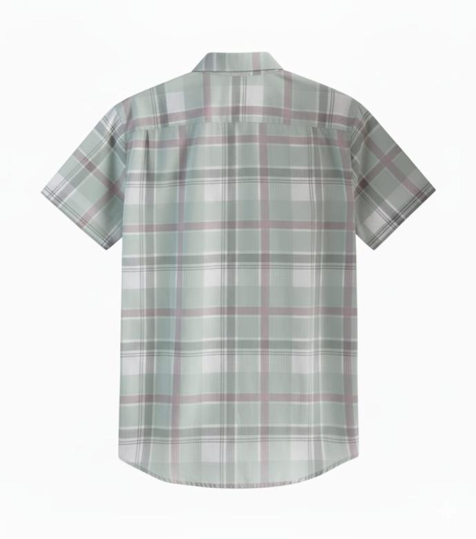 Arfoz Mens Summer Half Sleeve Brown Check Shirt Cool And Casual Wear J