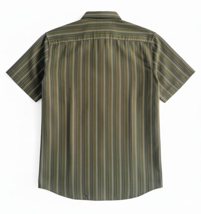 Fighter Mens Stylish Green  Brown Half Sleeve Shirt  Casual Comfort