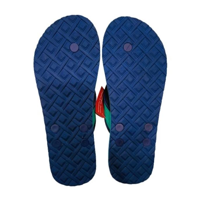 Stout Navy Blue with Sea Green Comfort Slippers G140  G