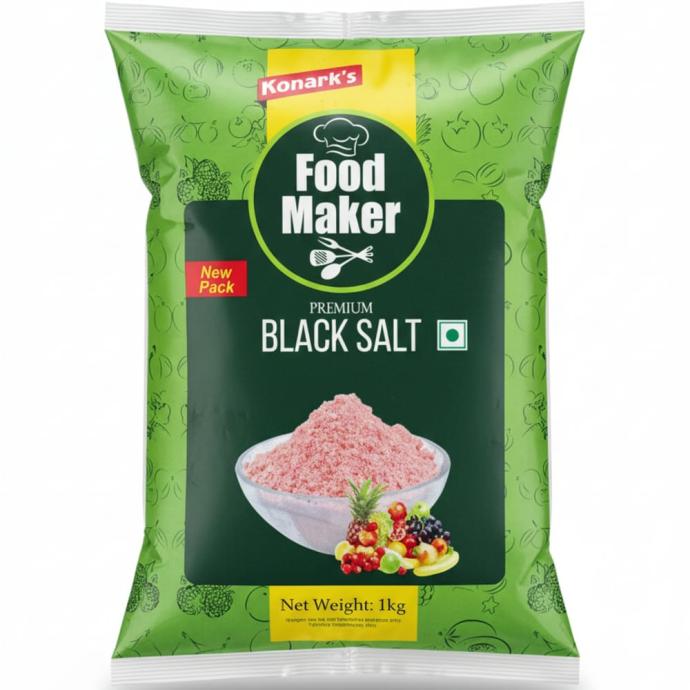 Konarks black salt 1 kg packet