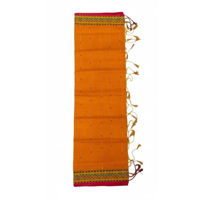 Traditional Yellow Handloom Jamdani Taant Saree for Festival  Occasi