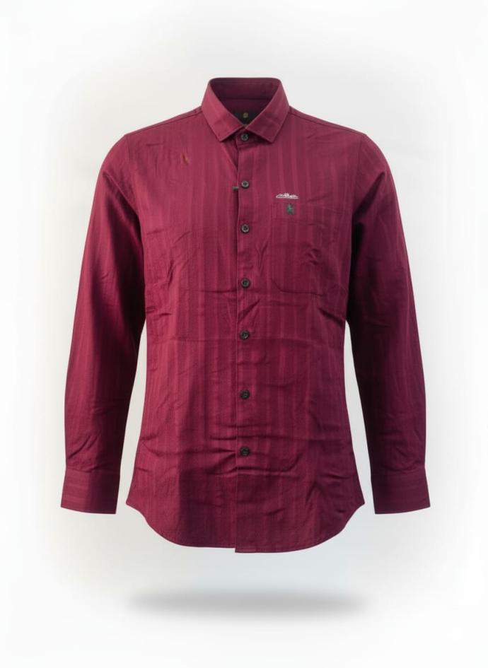 M Exide Maroon Premium Cotton Mens Shirt SSC