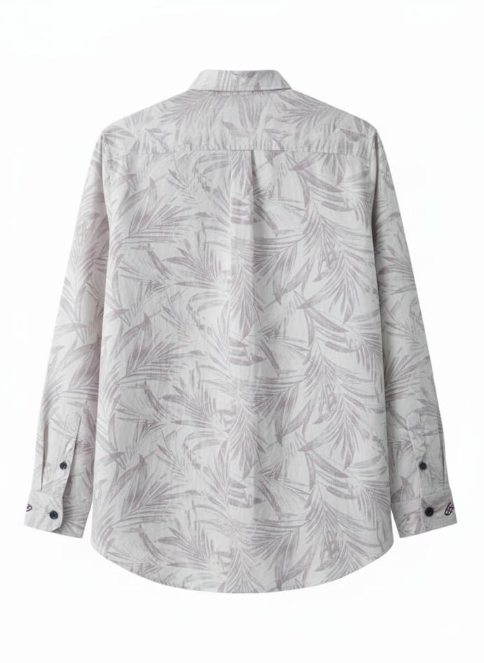 Frekman Mens White Printed Slim Fit Cotton Shirt  Stylish Full Sleeve Casual  Party Wear SSC