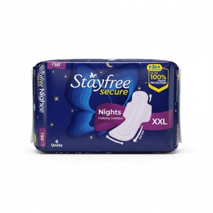 Stayfree Secure Nights Sanitary Pads   XXL