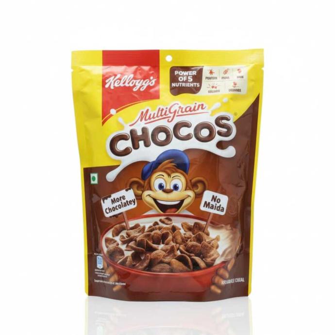 Kellogg's Multigrain Chocos Energy, More Chocolatey  NoMaida  Power Of 5 Nutrients Protein, Fibre, Iron, Calcium, Vitamins