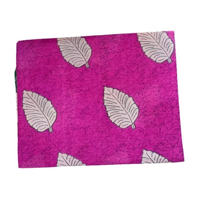 Women Daily Wear Malai Cotton Purple Colour Saree with Green Border B