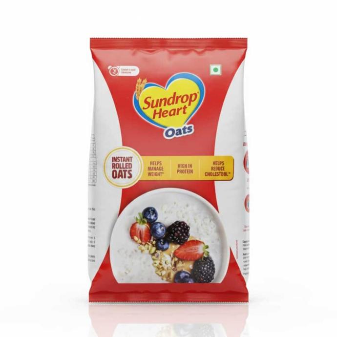 Sundrop Heart Plain Oats, High In Protein, 1kg
