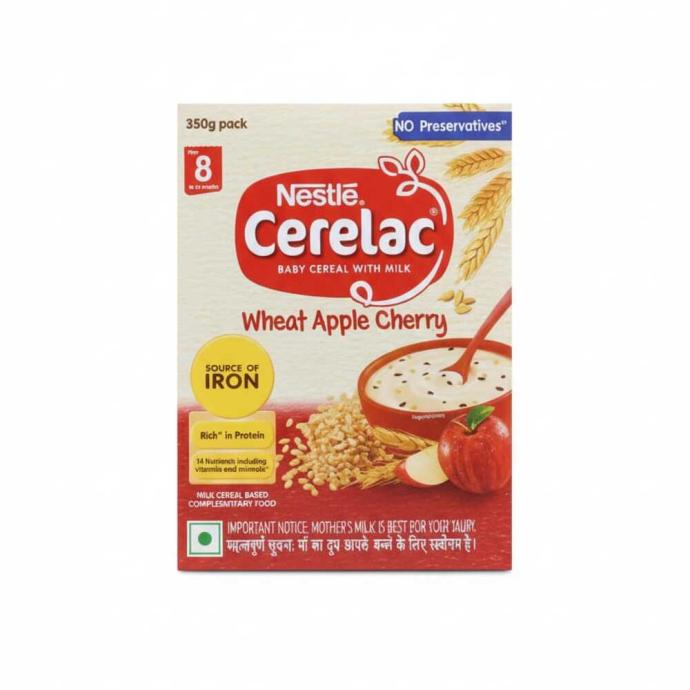 Nestle Cerelac Wheat Apple Cherry Baby Cereal 350g