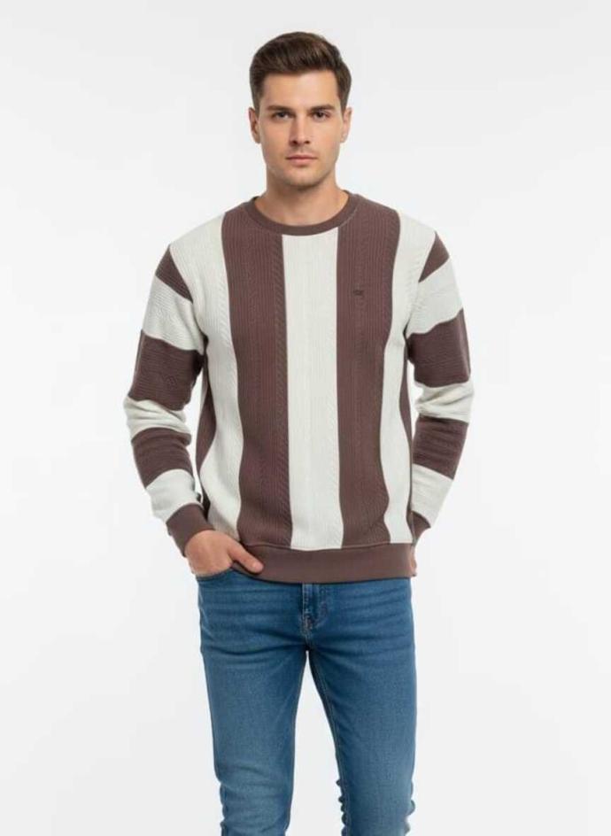 Mens full sleeves Casual Color white and broun J