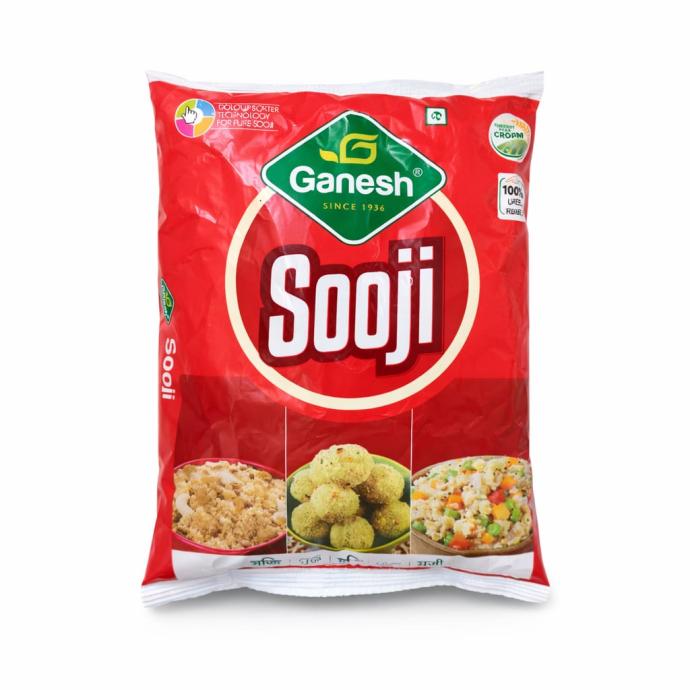ganesh sooji  with high quality durum wheat 500 gm pack of 1