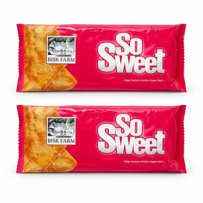 Bisk farm so sweets crispy sugar free crackers 250 gm each pack of 2