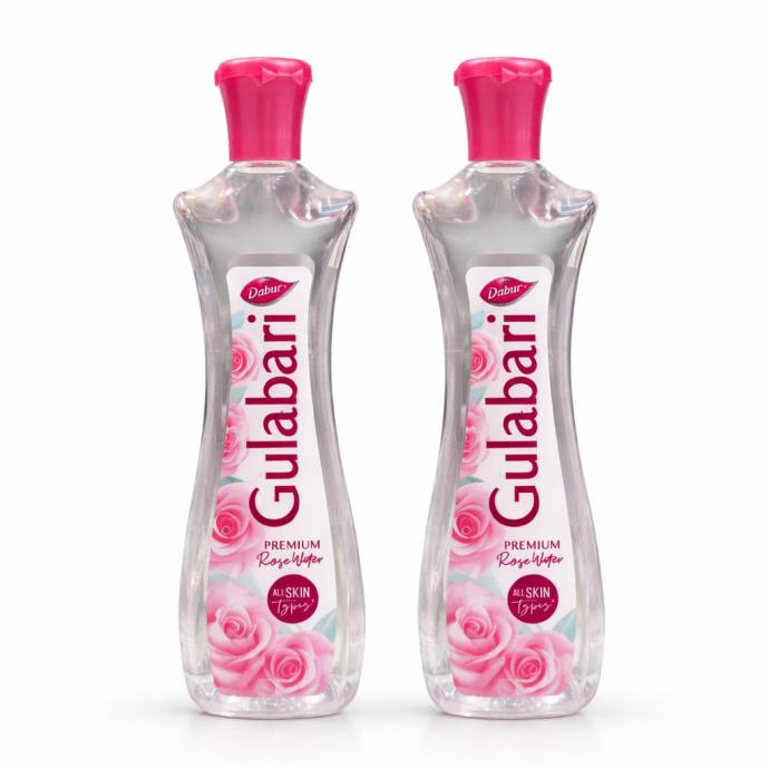 Dabur Gulabari Premium Rose Water with No Paraben for Cleansing and Toning, 59 ml pack of 2