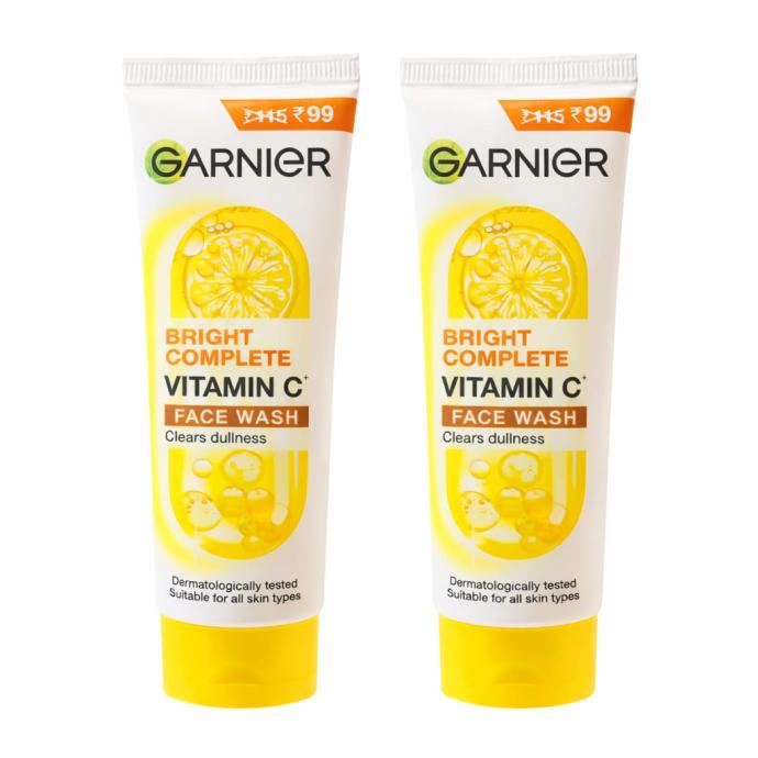 Garnier Garnier Bright Complete Vitamin C Facewash 50g x2pcs