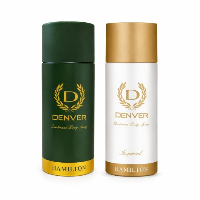 Denver Hamilton  Imperial Deodorant for Men,150ML Each, Pack of 2 Long Lasting Deodorant Body Spray For Men 150ml x2