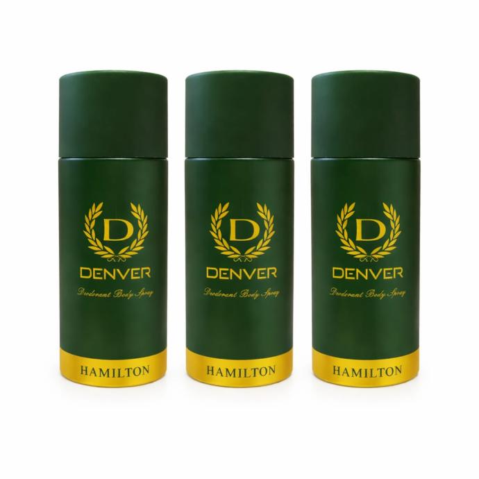 Denver Hamilton deodorant spray for men provies 24 hour odor protection deodorant spray for men 150 ml x3