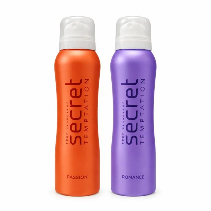 Secret temptation romance deodorant and psssion deodorant each 150 ml deodorant spray for women pack of 2