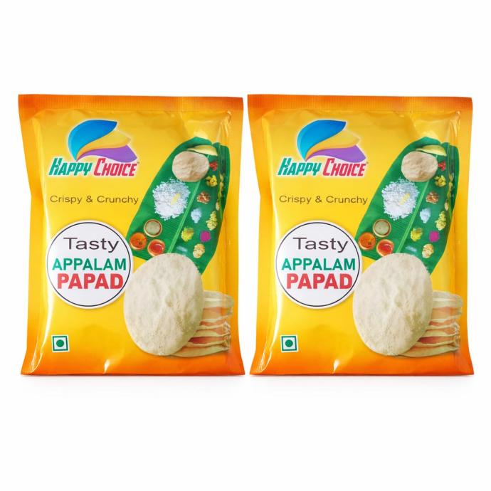 Happy choice crispy, crunchy, tasty appalam papd pack of 2