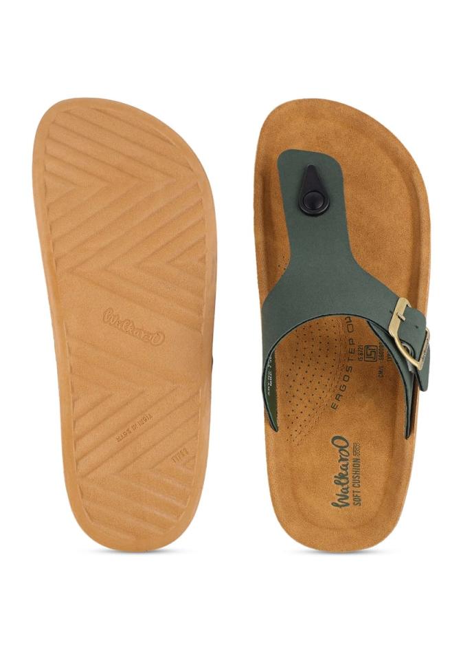 Walkaroo men dark green sandal pair of 1